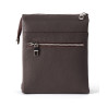 OSCAR Espresso Leather Zip Closure Crossbody
