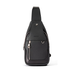 OSCAR Men’s Black Leather Crossbody Sling Bag