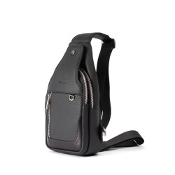 OSCAR Men’s Black Leather Crossbody Sling Bag