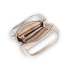 OSCAR Beige Tone Leather Shoulder Bag – Magnetic Closure, Multi-Compartment Design