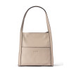 OSCAR Beige Tone Leather Shoulder Bag – Magnetic Closure, Multi-Compartment Design