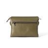 OSCAR Stone Leather Flap Bag – Signature Lock, Practical Compartments