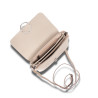 OSCAR Stone Leather Flap Bag – Signature Lock, Practical Compartments